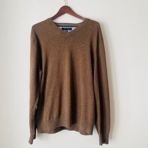 Tommy Hilfiger Brown V-Neck Sweater